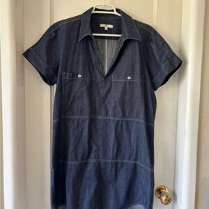7 For All Mankind Indigo Denim Shirt Dress